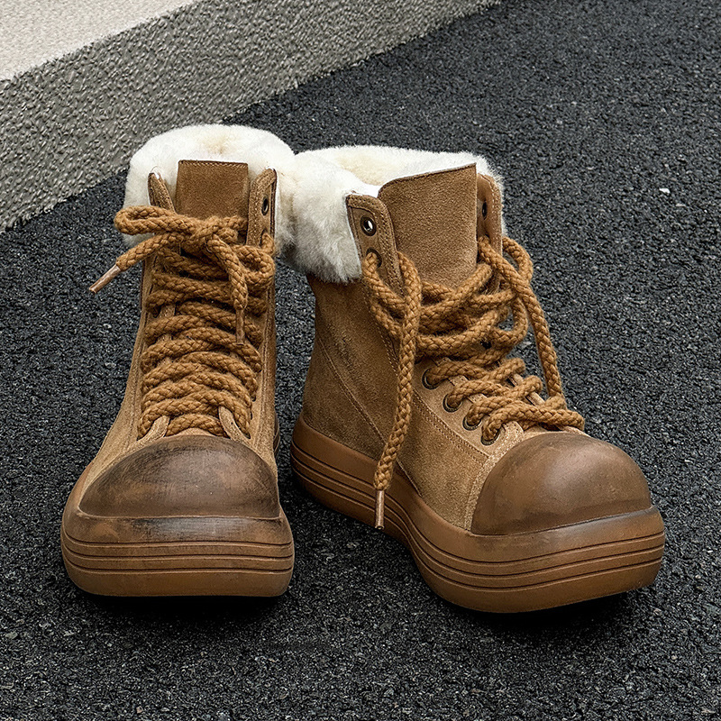 Vintage Fashion Luxury - Men Boots Flat Basic Solid Ankle