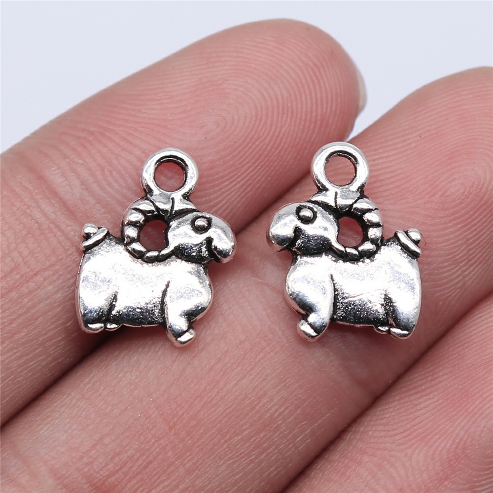 Vintage Fashion Nova - 10pcs 11x14mm Antique Silver Color Sheep