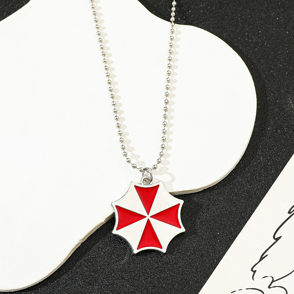 Vintage Fashion Nova - Vintage Fashion Red Umbrella Pendant Necklace