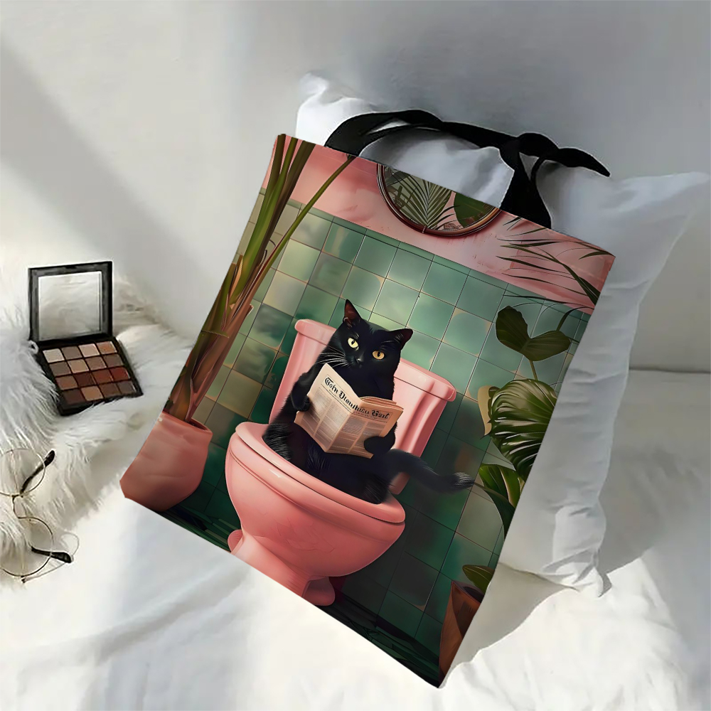 1pc Black Cat Shoulder Bags Fu - Vintage Fashion Newspaper 评论和价格