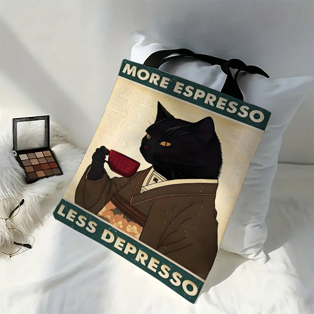 1pc Black Cat Shoulder Bags Fu - Vintage Fashion Newspaper 评论和价格