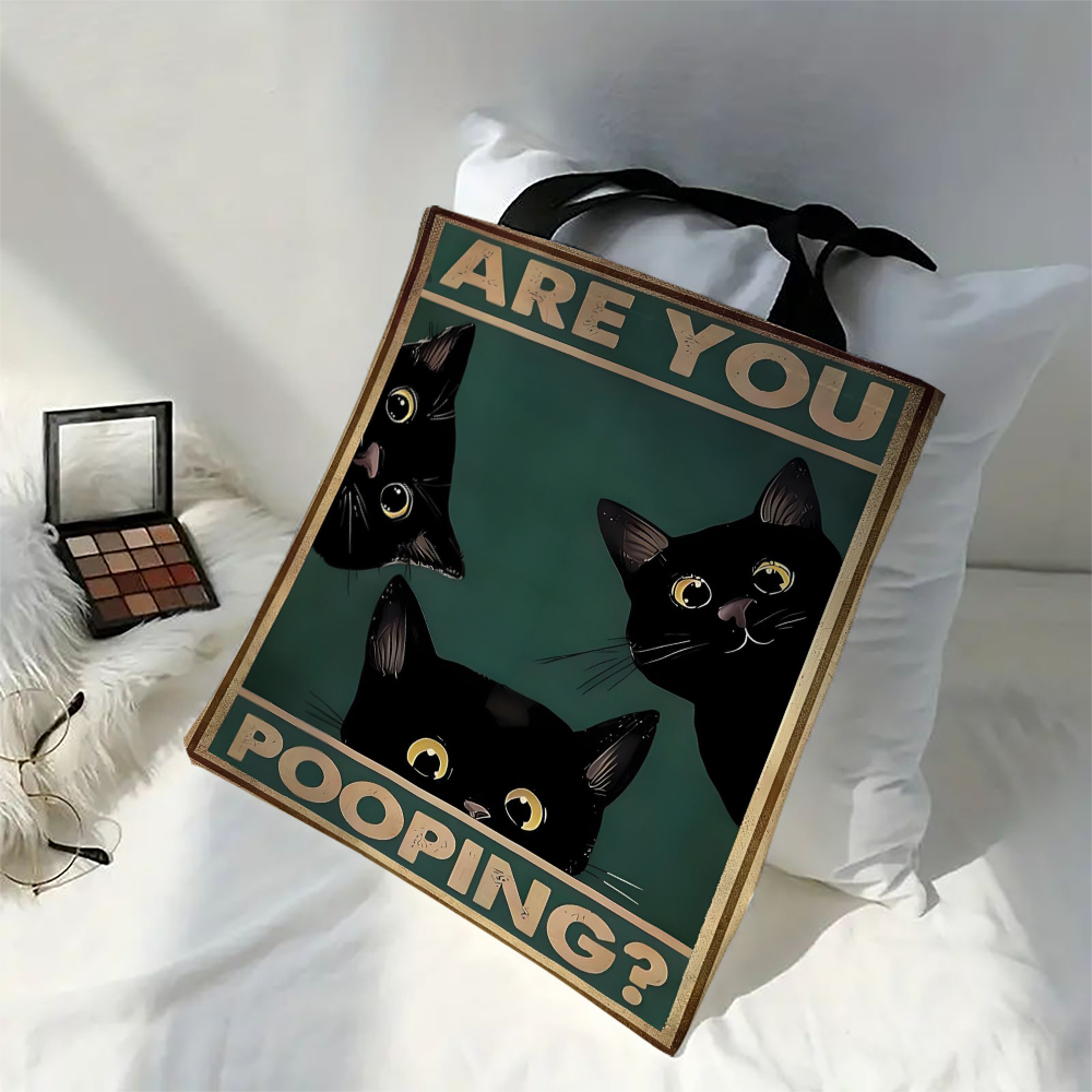 1pc Black Cat Shoulder Bags Fu - Vintage Fashion Newspaper 评论和价格