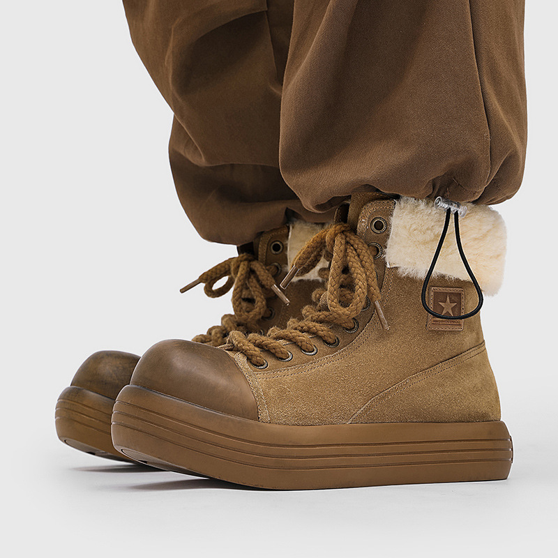 Men Boots Flat Basic Solid Ank - Vintage Fashion Luxury 评论和价格