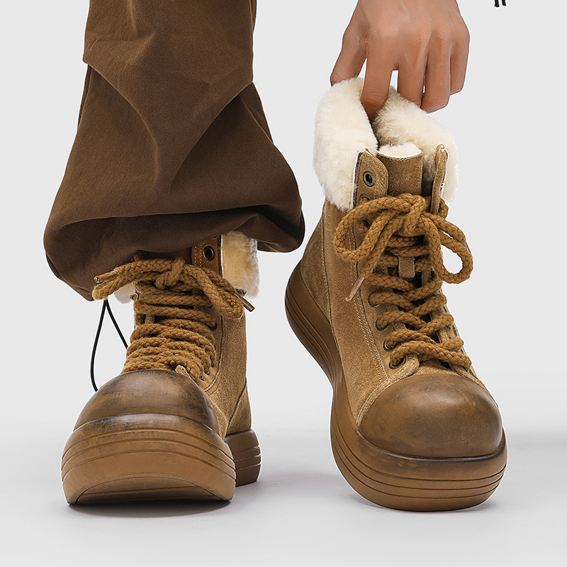 Men Boots Flat Basic Solid Ank - Vintage Fashion Luxury 评论和价格