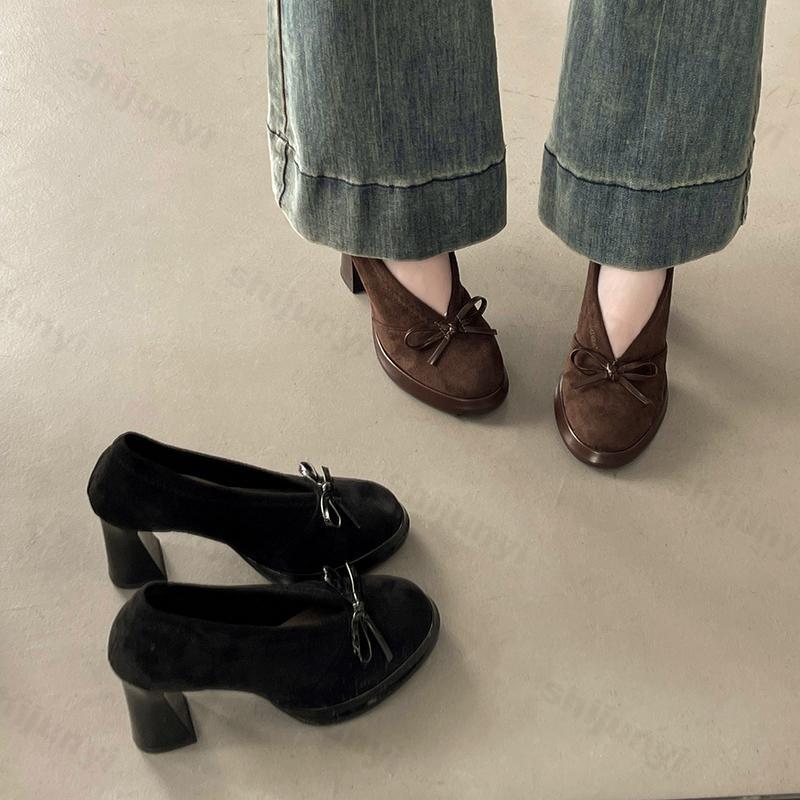 Women's High Heels 2025 Spring - Vintage Fashion Luxury 评论和价格