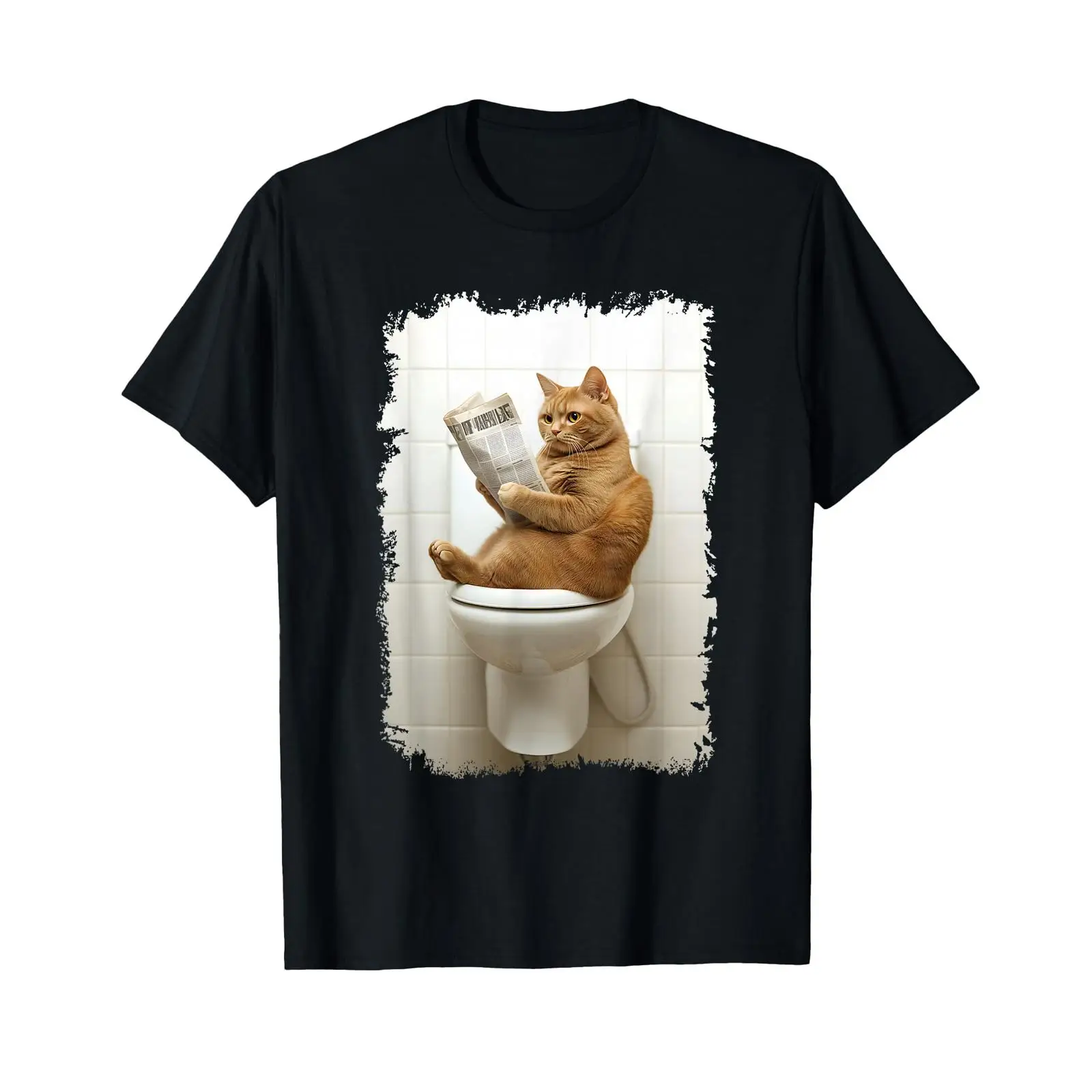 Funny Cat on Toilet with Newsp - Vintage Fashion Newspaper 评论和价格