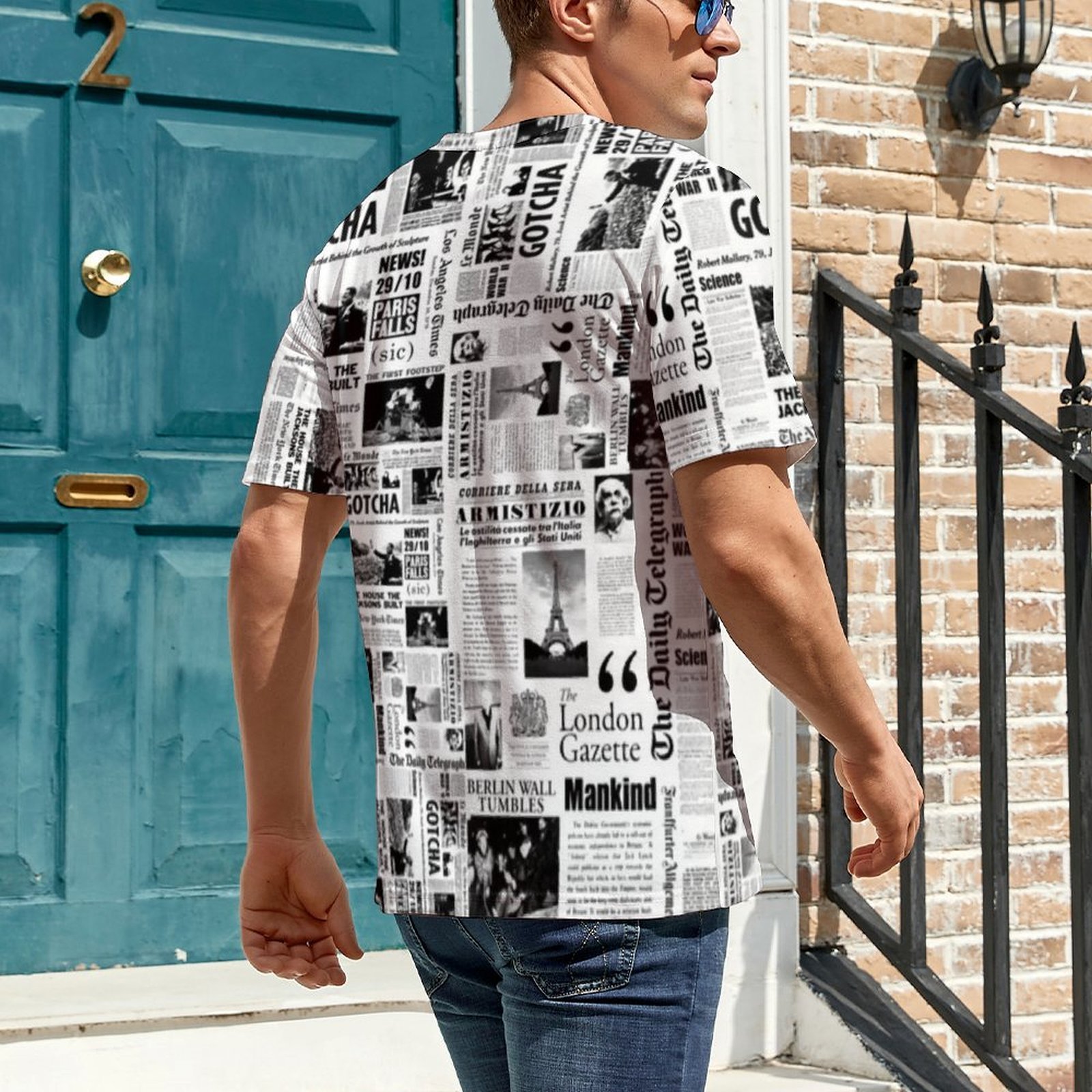 Men Vintage Newspaper T Shirt  - Vintage Fashion Newspaper 评论和价格