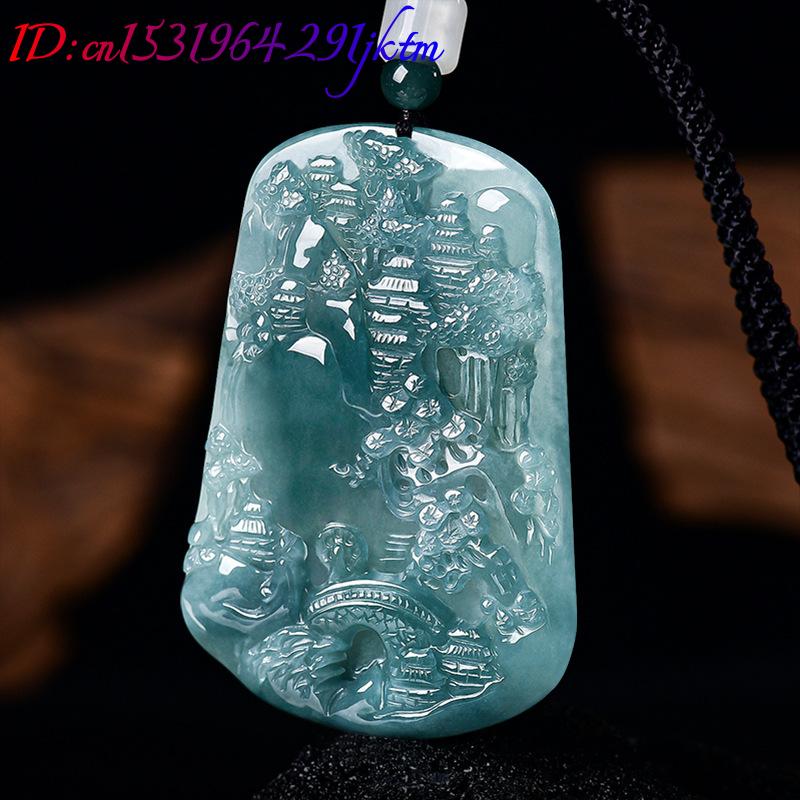 Natural Burmese Jadeite Scener - Vintage Fashion Luxury 评论和价格