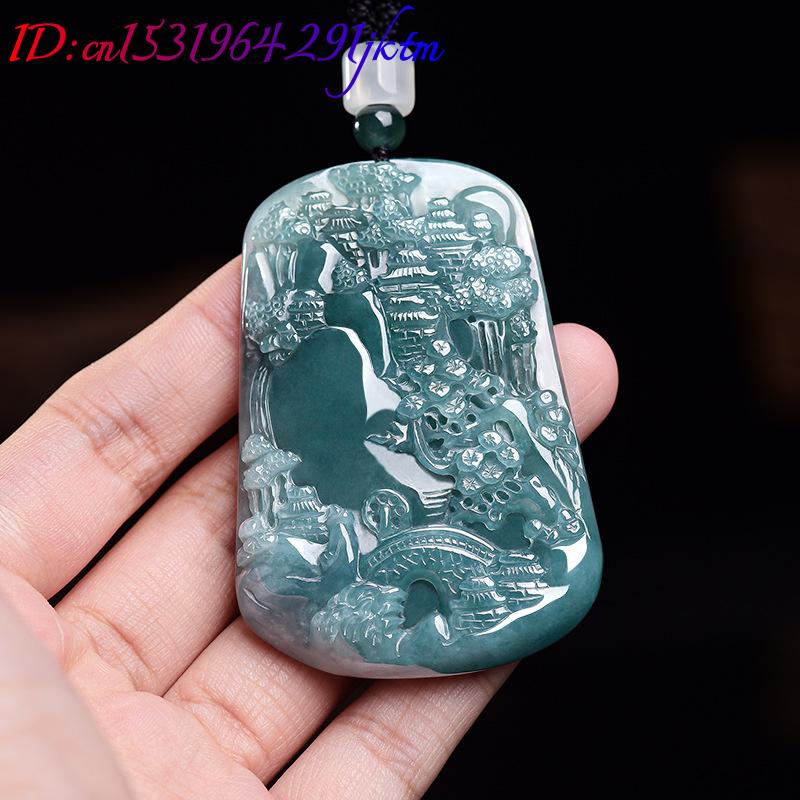 Natural Burmese Jadeite Scener - Vintage Fashion Luxury 评论和价格