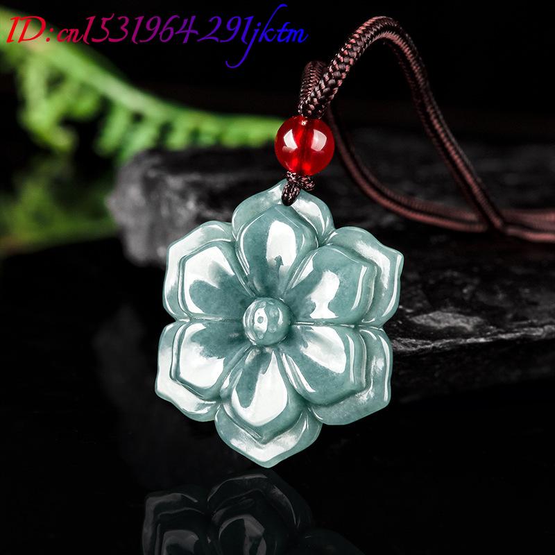 Burmese Jadeite Flower Pendant - Vintage Fashion Luxury 评论和价格