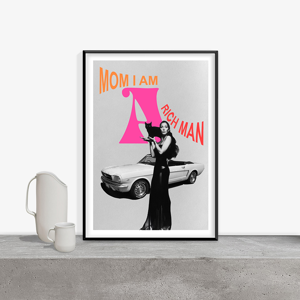 Mom I Am A Rich Man Quote Retr - Vintage Fashion Magazine Covers 评论和价格