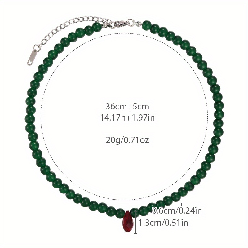 Vintage Green Beaded Necklace  - Vintage Fashion Faire 评论和价格