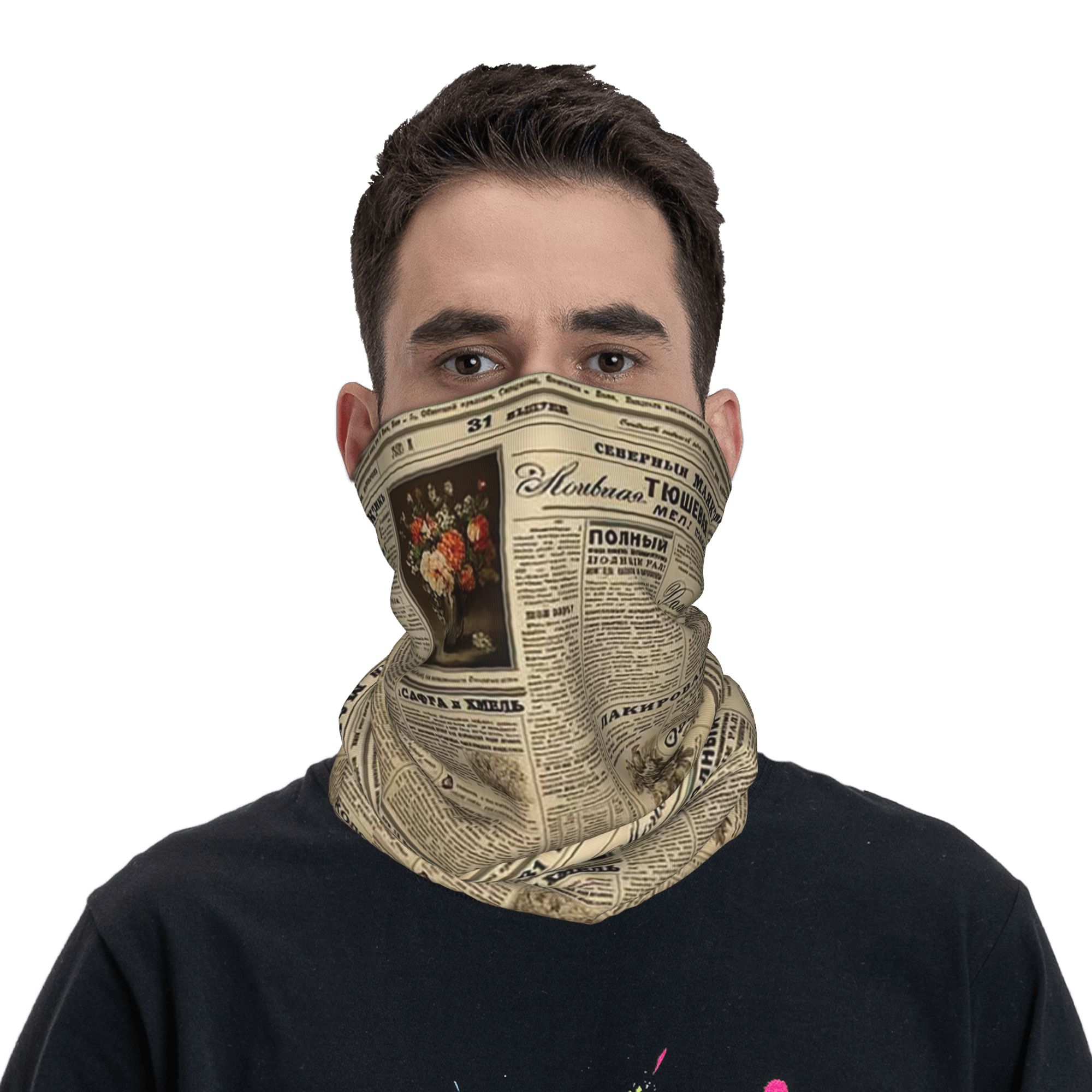 Vintage Newspaper Print Bandan - Vintage Fashion Newspaper 评论和价格