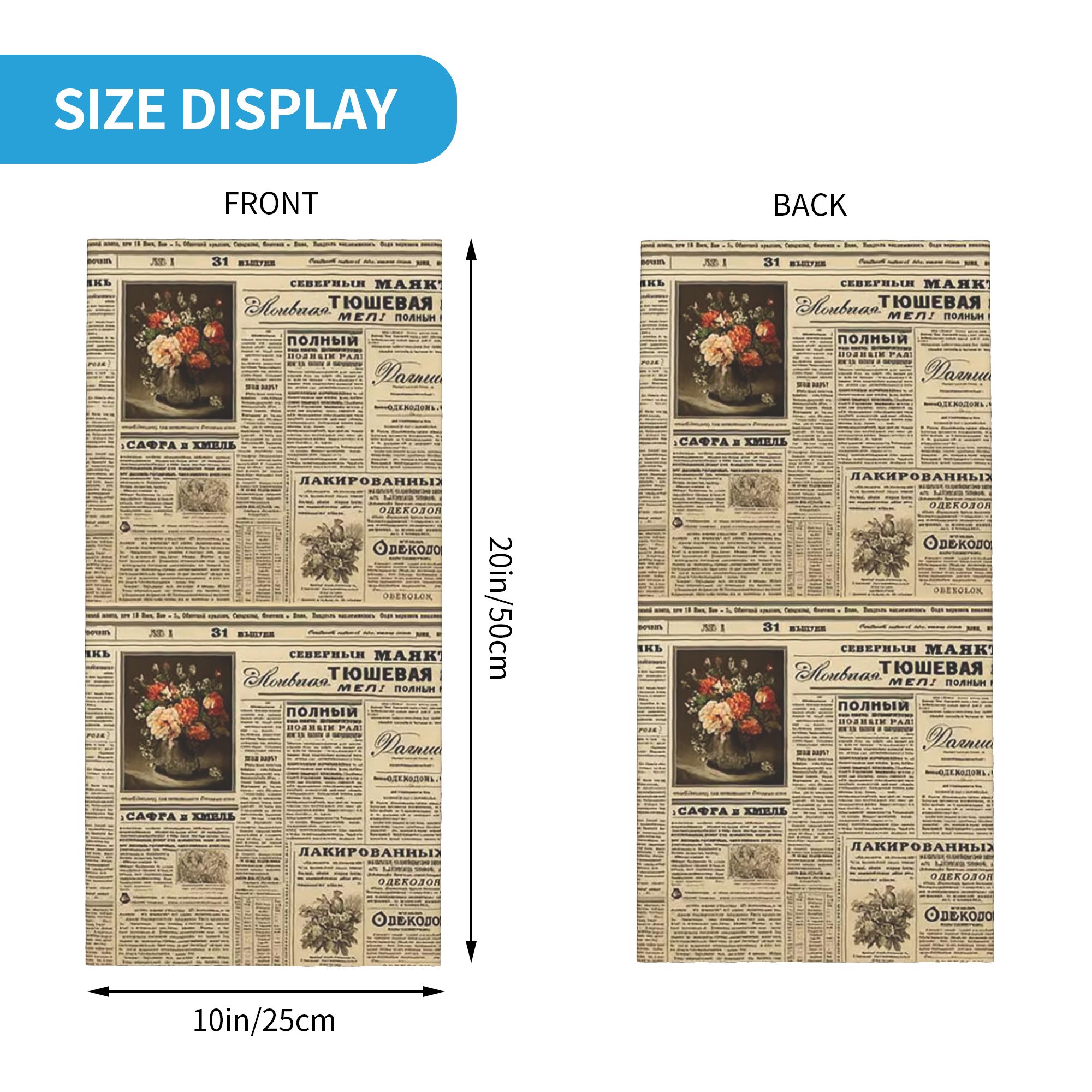 Vintage Newspaper Print Bandan - Vintage Fashion Newspaper 评论和价格