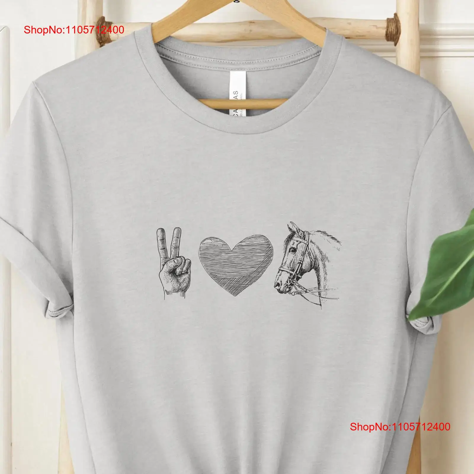 HORSE LOVER SHIRT Peace Love T - Vintage Fashion Faire 评论和价格