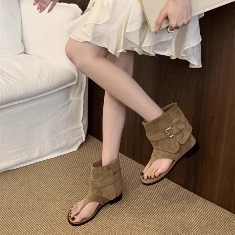 Women Peep Toe Boots Summer Ne - Vintage Fashion Luxury 评论和价格