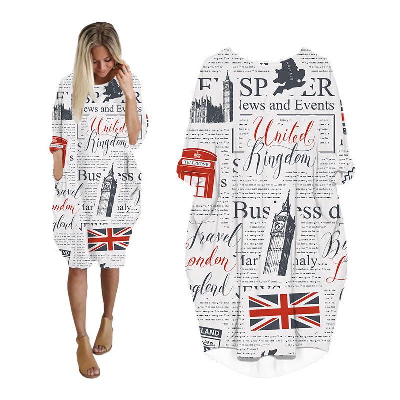 CLOOCL Newspaper Dress 3D Prin - Vintage Fashion Newspaper 评论和价格