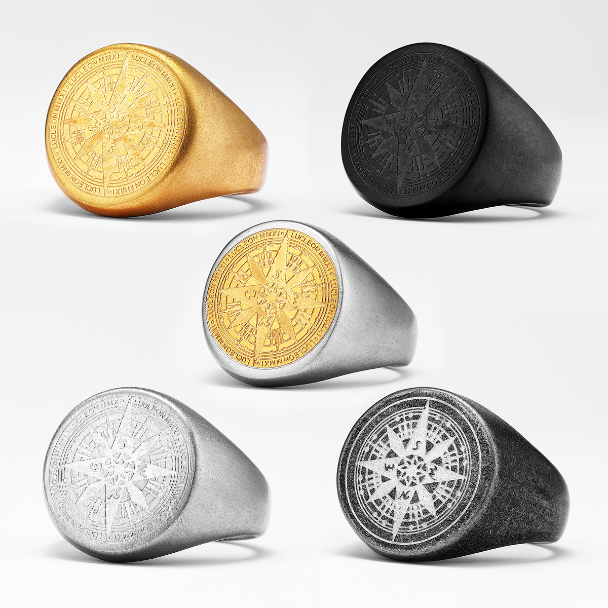 Simple Compass Men Rings Stain - Vintage Fashion Nova 评论和价格