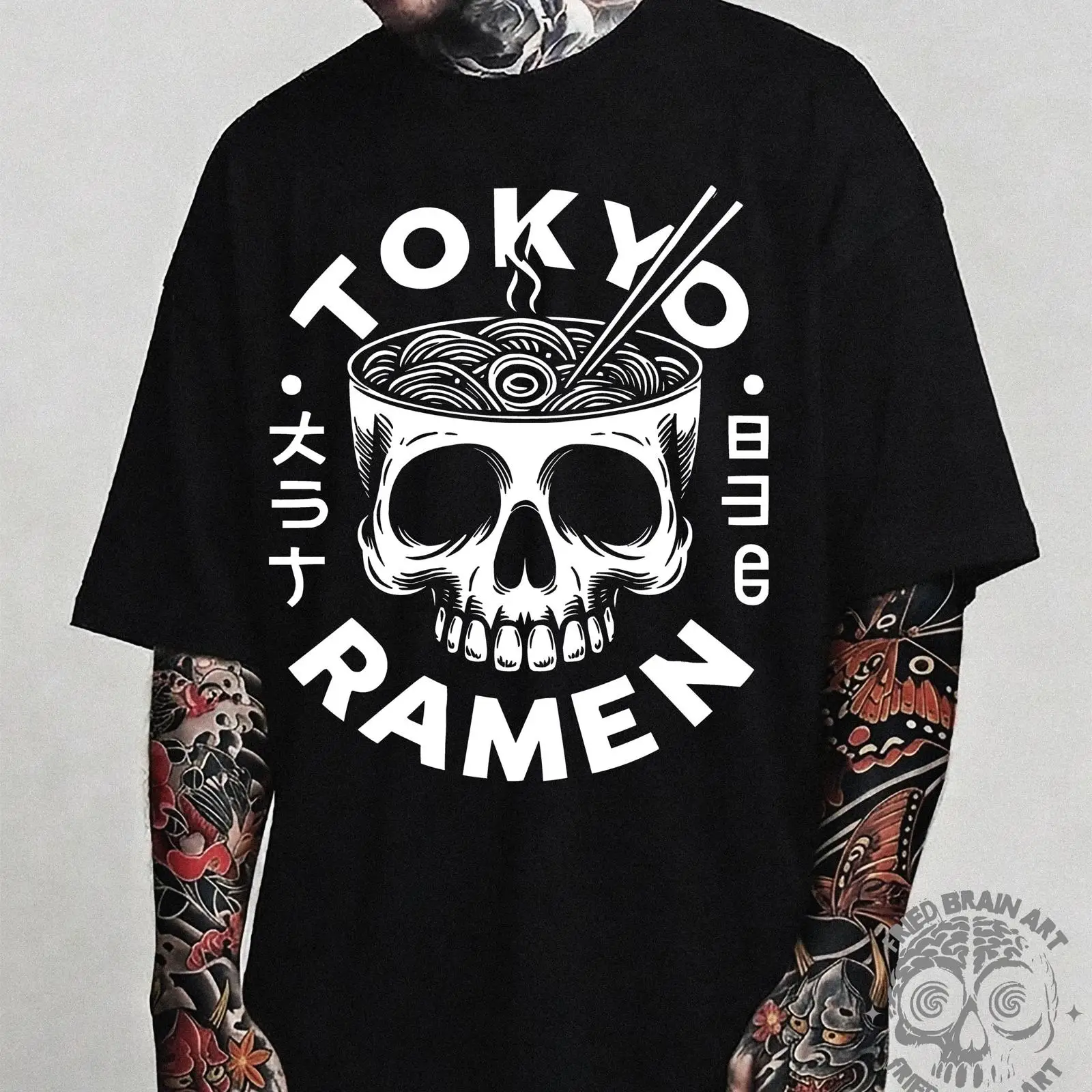 Tokyo Skull Ramen T Shirt Japa - Vintage Fashion In Tokyo 评论和价格
