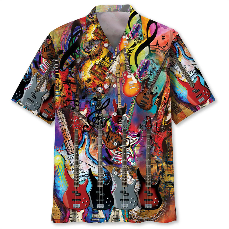 Men Lapel Short Sleeve Shirt V - Vintage Fashion Newspaper 评论和价格