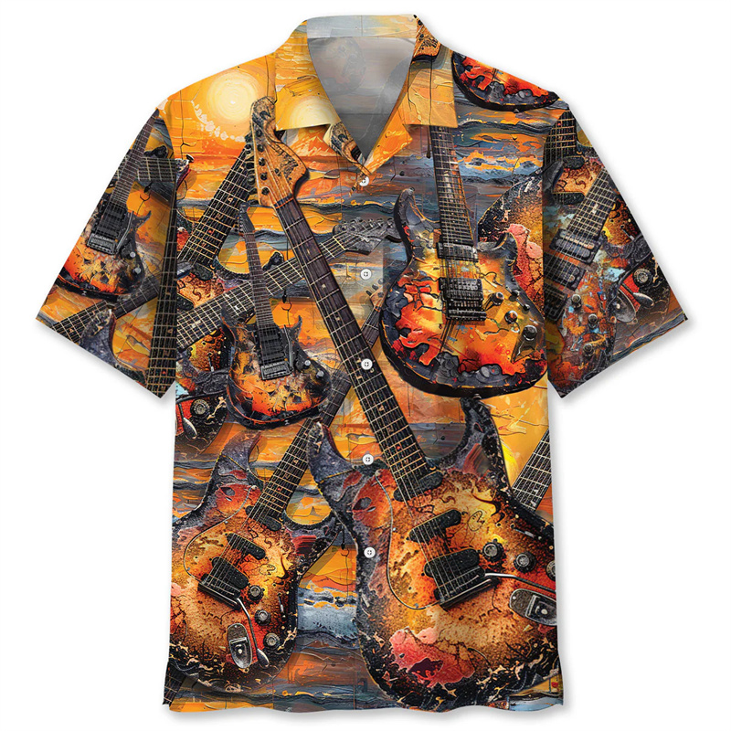 Men Lapel Short Sleeve Shirt V - Vintage Fashion Newspaper 评论和价格