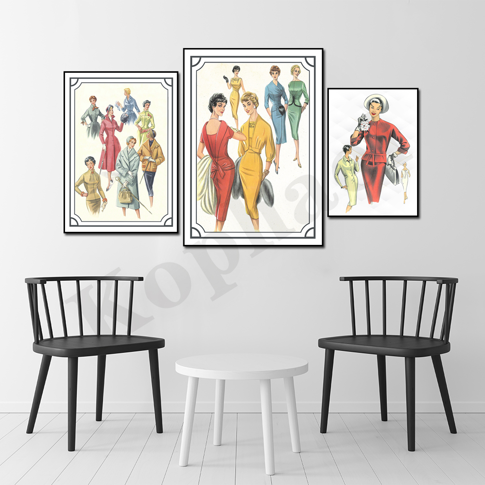 1959 Women's Fashion Sketch Ma - Vintage Fashion Magazine Covers 评论和价格